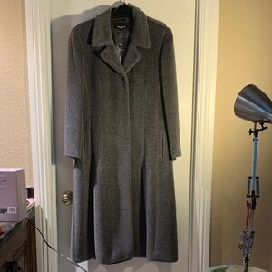 Jones New York Collection Charcoal Alpaca-Wool Coat Classic Timeless Beautiful